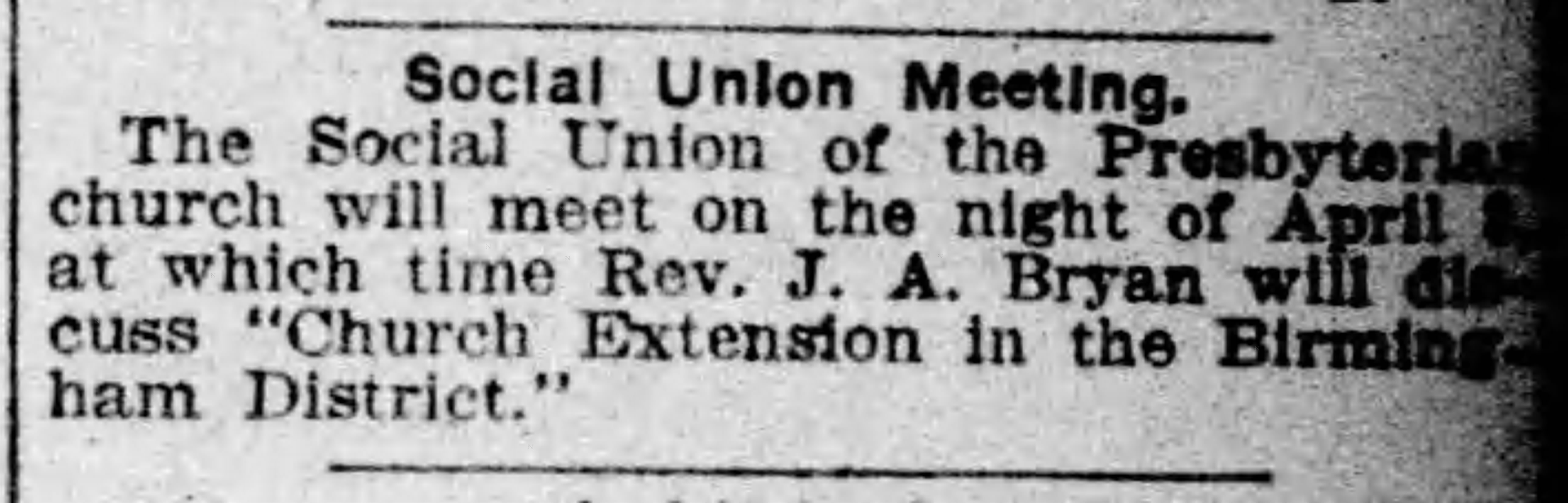 Social Union Meeting